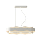Modish White Metal Wave Pendant Light for Kitchen