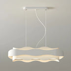 Modish White Metal Wave Pendant Light for Kitchen