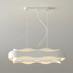 Modish White Metal Wave Pendant Light for Kitchen