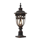 Retro Elegant Wired Black Metal Decorative Post Cap Light