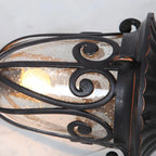 Retro Elegant Wired Black Metal Decorative Post Cap Light