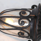 Retro Elegant Wired Black Metal Decorative Post Cap Light