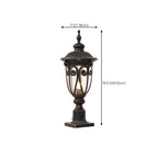 Retro Elegant Wired Black Metal Decorative Post Cap Light