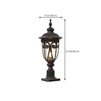 Retro Elegant Wired Black Metal Decorative Post Cap Light