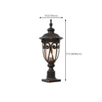 Retro Elegant Wired Black Metal Decorative Post Cap Light