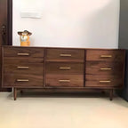 Classic Pine Wood Natural Double Dresser