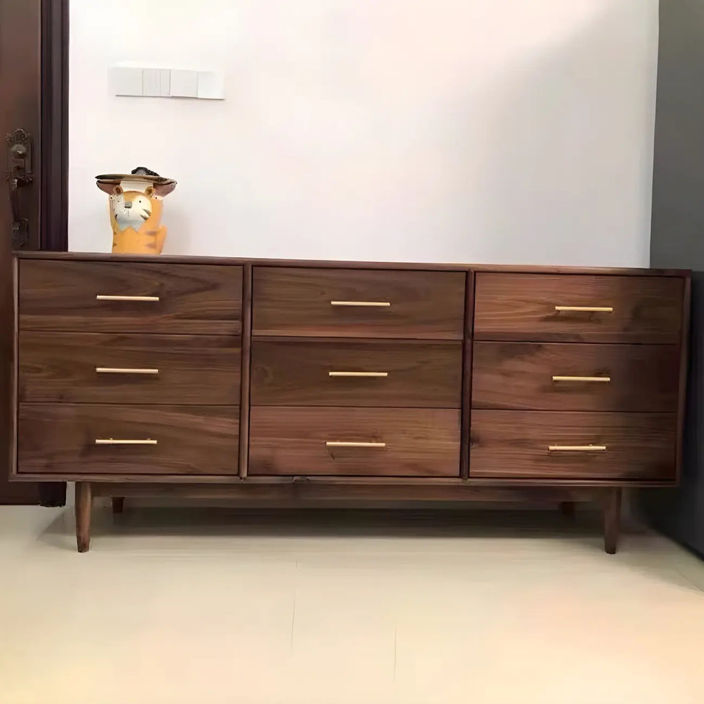 Classic Pine Wood Natural Double Dresser