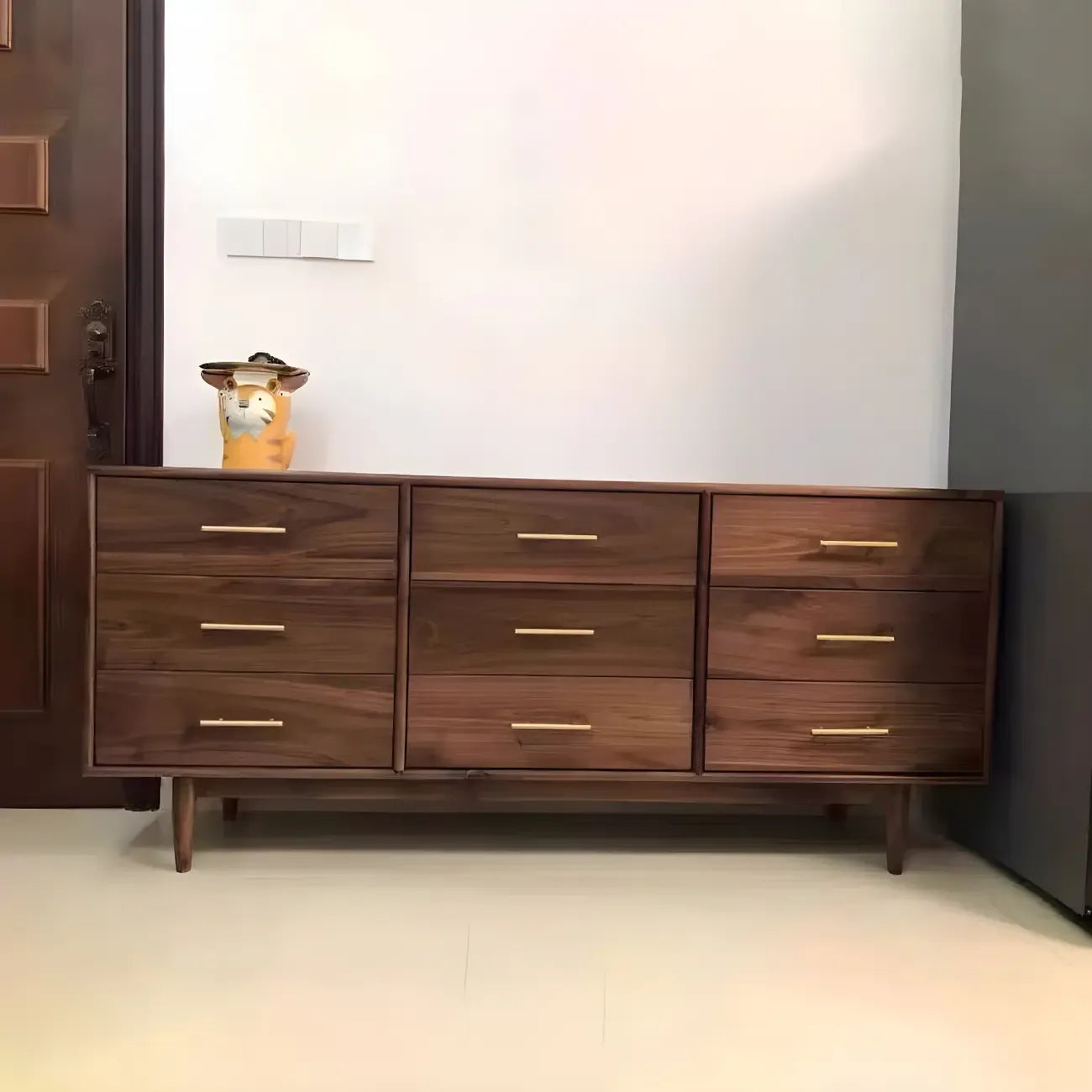 Classic Pine Wood Natural Double Dresser