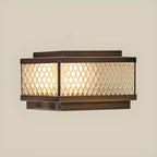 Modern Solar Grid Translucent Bronze Outdoor Post Lights