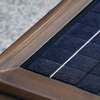 Modern Solar Grid Translucent Bronze Outdoor Post Lights