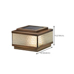 Modern Solar Grid Translucent Bronze Outdoor Post Lights