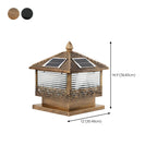 House-Shape Black Solar Outdoor Post Lights