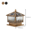 House-Shape Black Solar Outdoor Post Lights