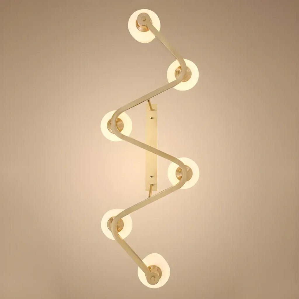 Adjustable 6-Light Brass Glass Island Pendant Light for Kitchen