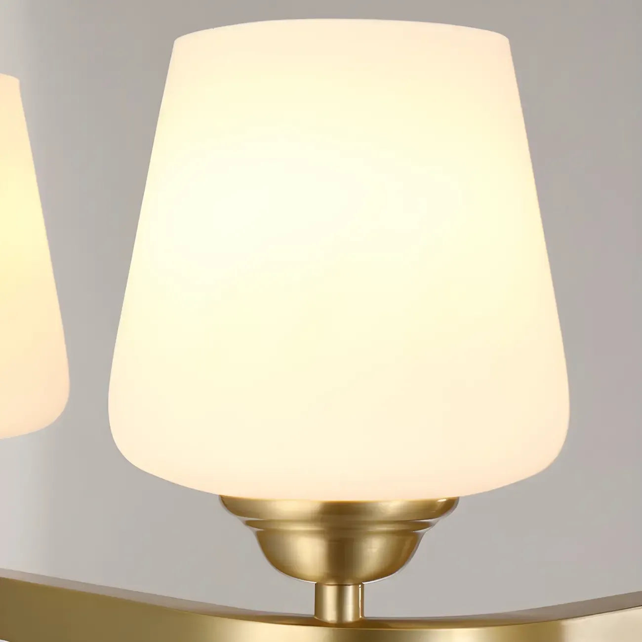 Adjustable 6-Light Brass Glass Island Pendant Light for Kitchen