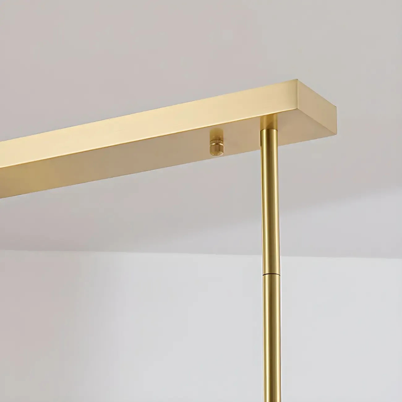 Adjustable 6-Light Brass Glass Island Pendant Light for Kitchen