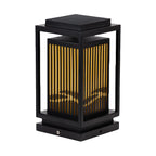 Solar Vertical Rectangular Warm Light Outdoor Post Lights