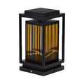 Solar Vertical Rectangular Warm Light Outdoor Post Lights