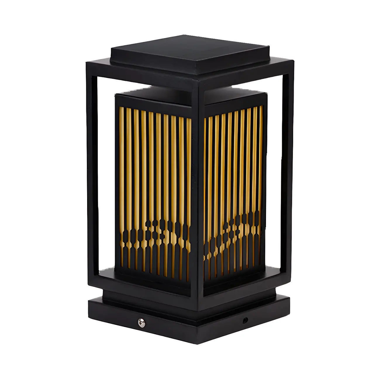 Solar Vertical Rectangular Warm Light Outdoor Post Lights