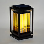 Solar Vertical Rectangular Warm Light Outdoor Post Lights