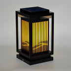 Solar Vertical Rectangular Warm Light Outdoor Post Lights