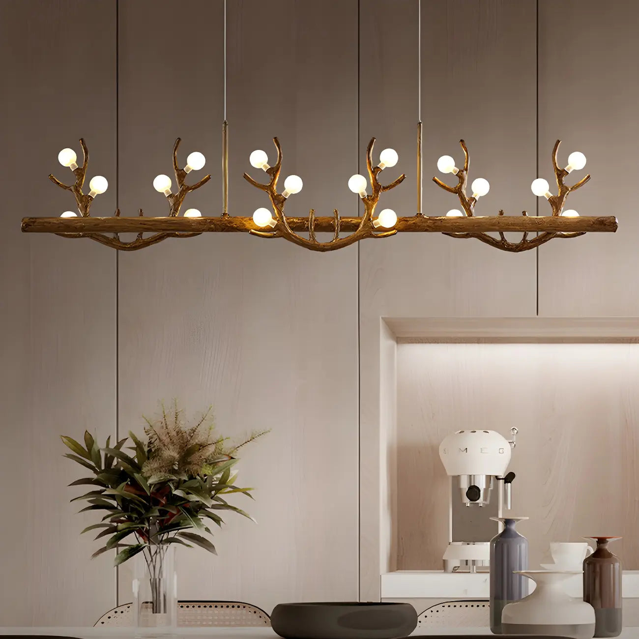 Nordic Antler Modern Island Pendant Light for Kitchen