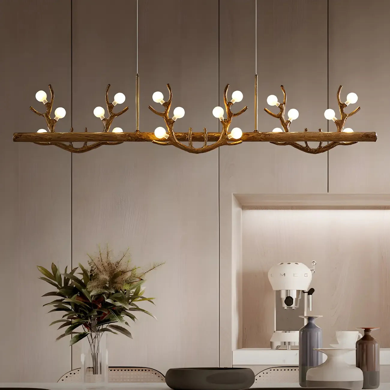 Nordic Antler Modern Island Pendant Light for Kitchen