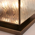 House-Shape Solar Bronze Ripple Outdoor Post Lights