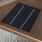 House-Shape Solar Bronze Ripple Outdoor Post Lights