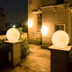 Solar Garden Resin Ball Shape Outdoor Post Lights