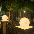 Solar Garden Resin Ball Shape Outdoor Post Lights