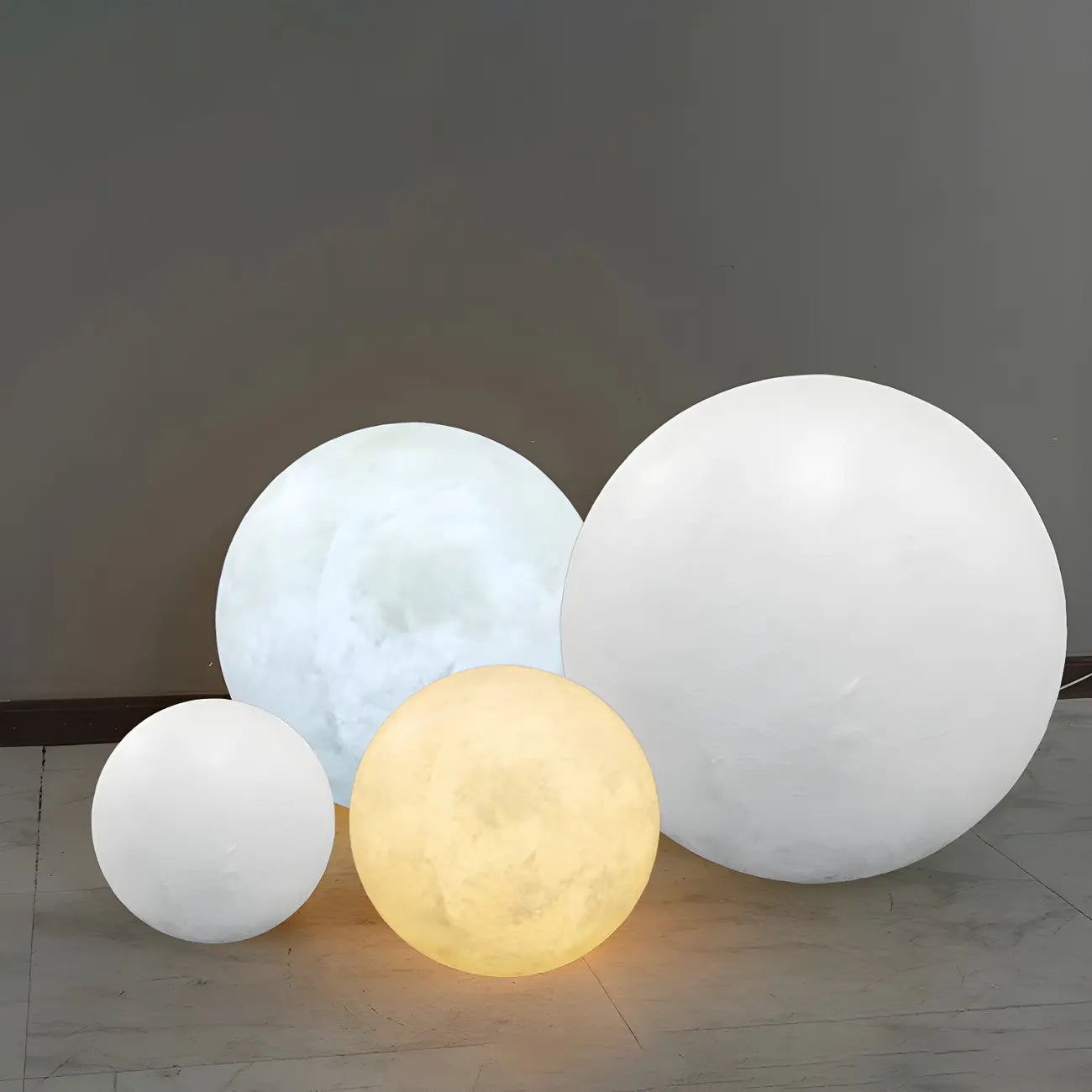 Solar Garden Resin Ball Shape Outdoor Post Lights