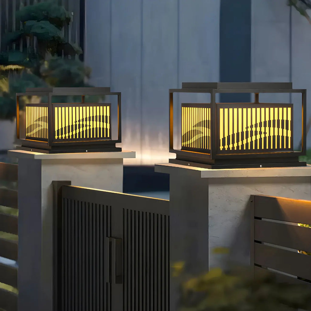 Waterproof Outdoor Wired Rectangular Post Cap Light
