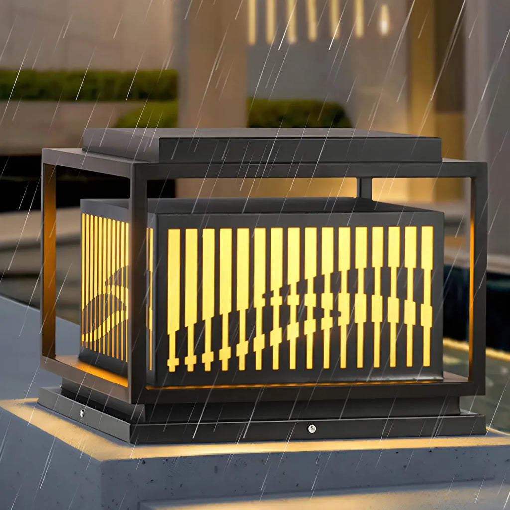 Waterproof Outdoor Wired Rectangular Post Cap Light