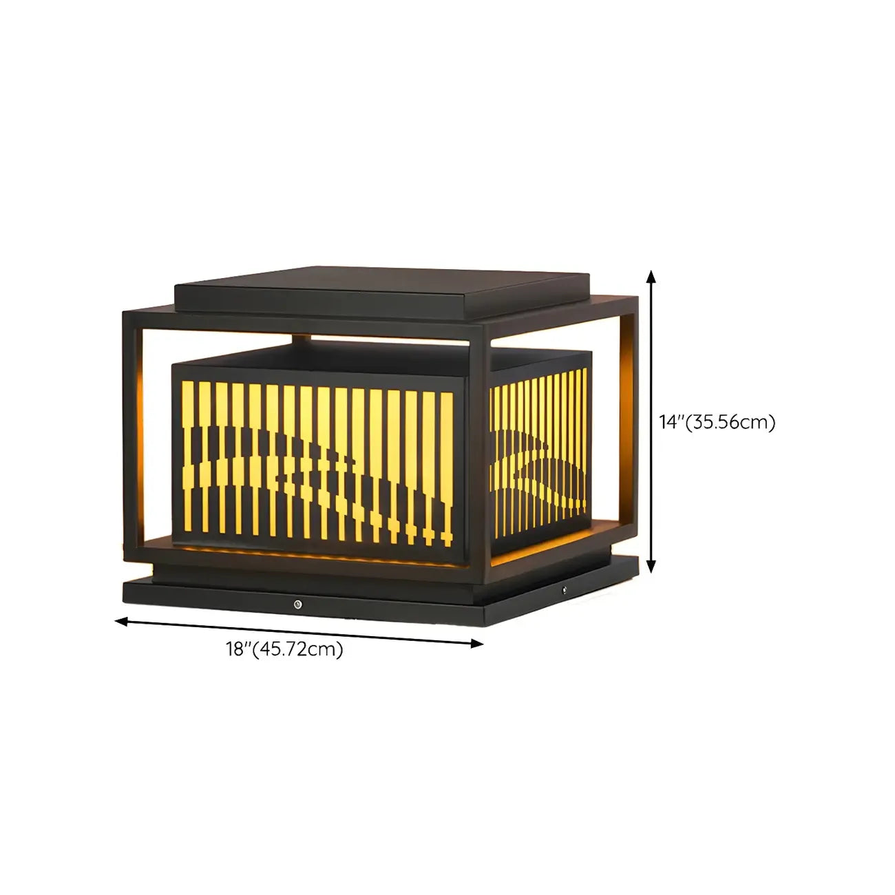 Waterproof Outdoor Wired Rectangular Post Cap Light