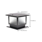 Solar Outdoor Black Metal Glass Square Post Cap Light for Garden Yard
