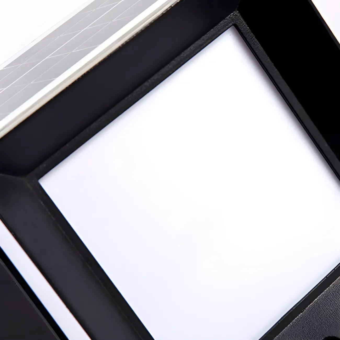 Waterproof Solar Black Metal Cube Outdoor Post Lights