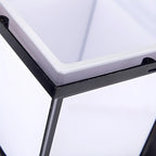 Waterproof Solar Black Metal Cube Outdoor Post Lights