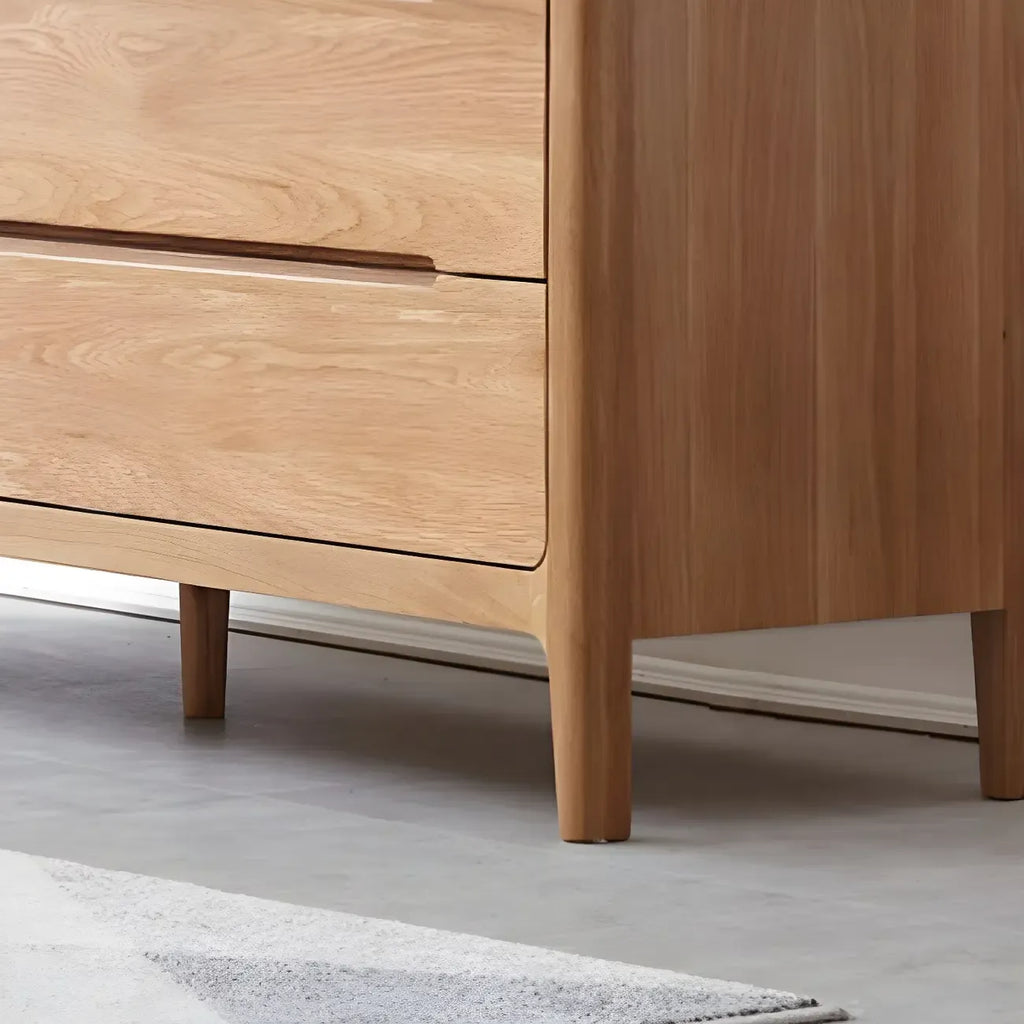 Traditional Natural Solid Wooden Double Dressers with Drawers