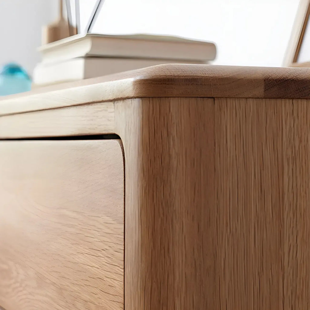 Traditional Natural Solid Wooden Double Dressers with Drawers