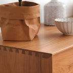 Contemporary Extra Wide Brown Pine Wood 9-Drawer Dresser