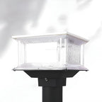 Clear Geometric 3 Color Light Solar Outdoor Post Lights