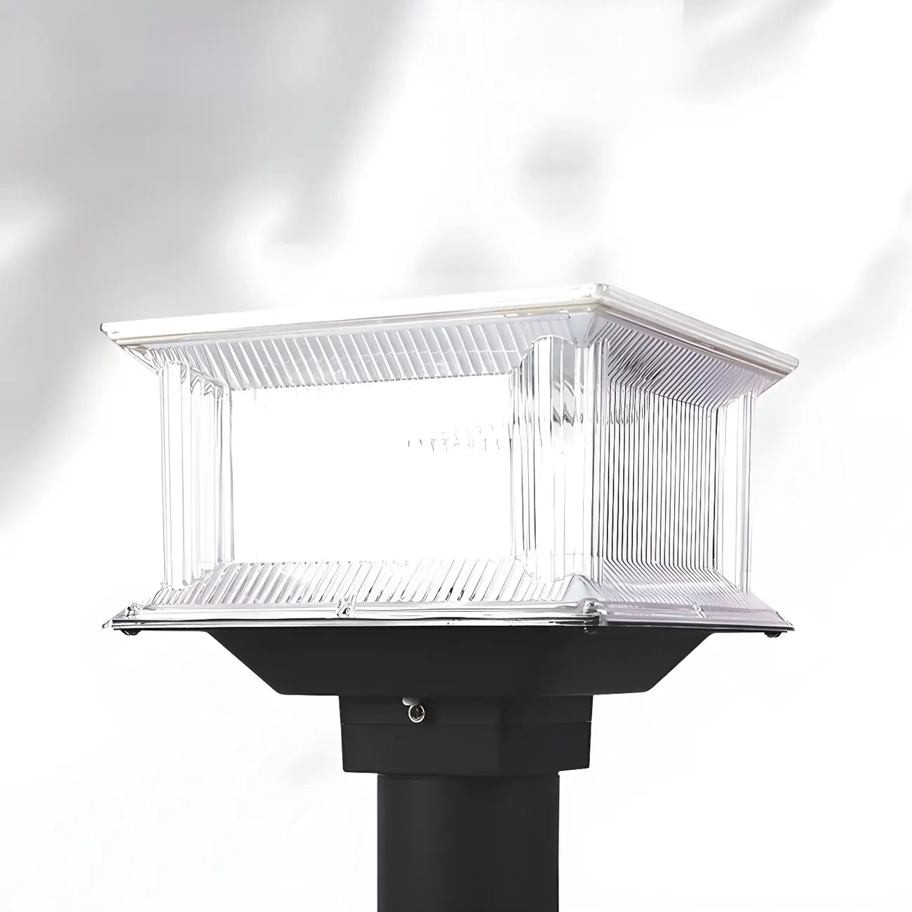 Clear Geometric 3 Color Light Solar Outdoor Post Lights
