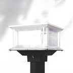 Clear Geometric 3 Color Light Solar Outdoor Post Lights