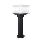 Clear Geometric 3 Color Light Solar Outdoor Post Lights