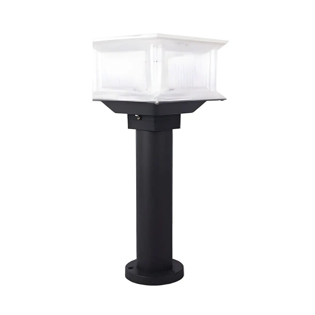 Clear Geometric 3 Color Light Solar Outdoor Post Lights