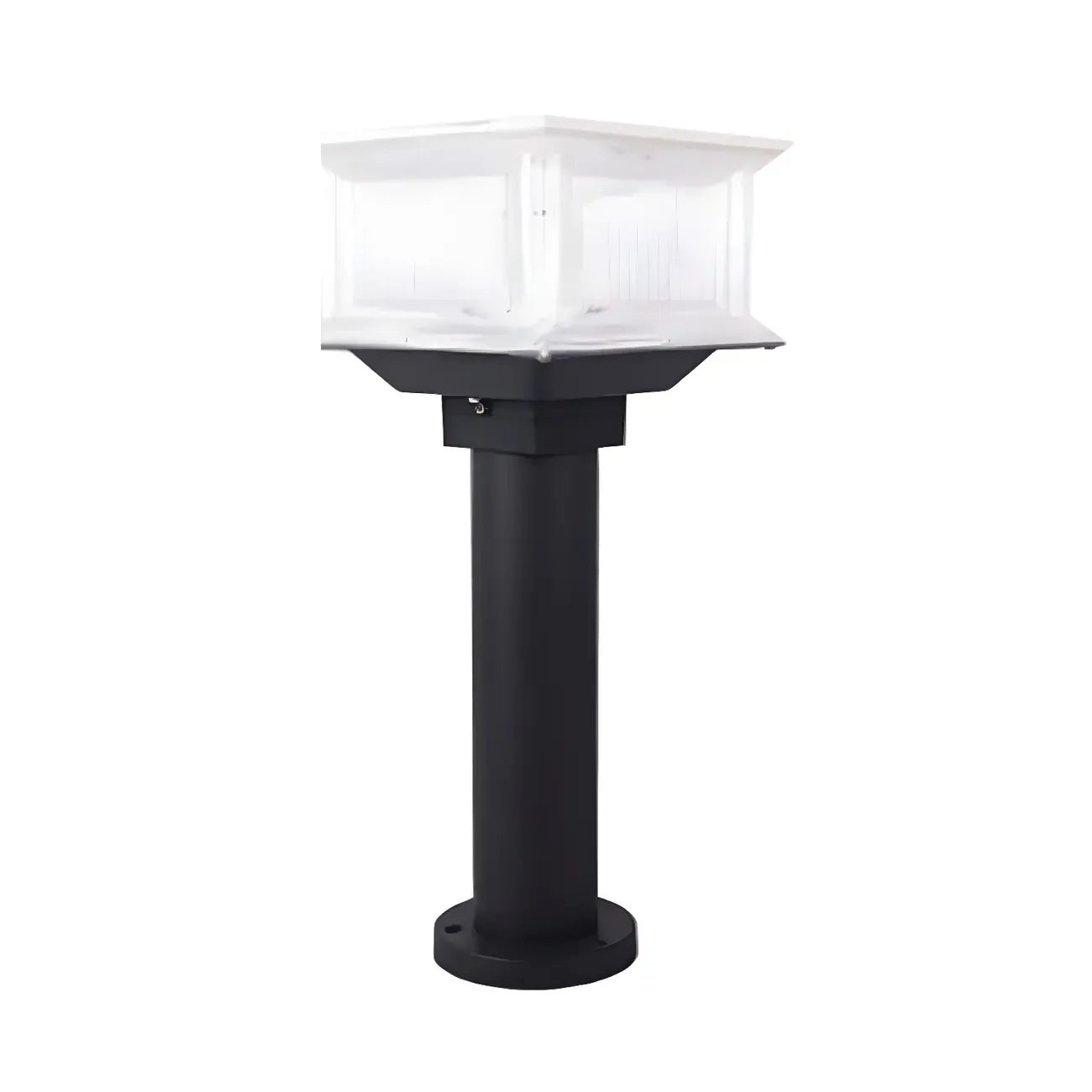 Clear Geometric 3 Color Light Solar Outdoor Post Lights