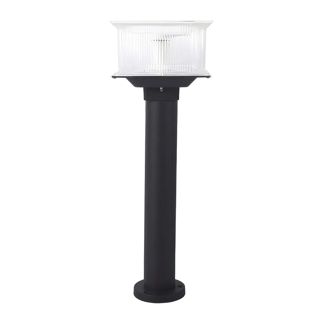 Clear Geometric 3 Color Light Solar Outdoor Post Lights