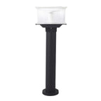 Clear Geometric 3 Color Light Solar Outdoor Post Lights