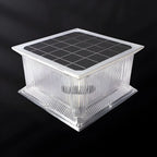 Clear Geometric 3 Color Light Solar Outdoor Post Lights
